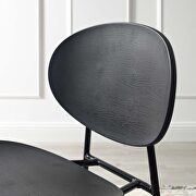 Dining side chair set of 2 in black additional photo 3 of 9