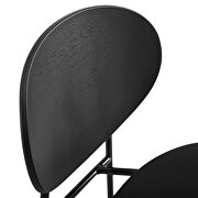 Dining side chair set of 2 in black additional photo 4 of 9
