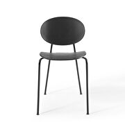 Dining side chair set of 2 in black additional photo 5 of 9