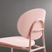 Dining side chair set of 2 in pink additional photo 3 of 9