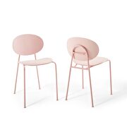 Dining side chair set of 2 in pink by Modway additional picture 10