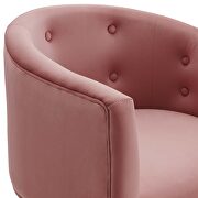 Tufted performance velvet accent chair in dusty rose additional photo 4 of 7