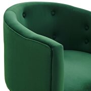 Tufted performance velvet accent chair in emerald additional photo 4 of 7