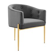 Tufted performance velvet accent chair in gray by Modway additional picture 8