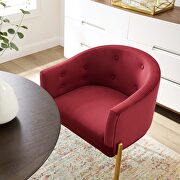 Tufted performance velvet accent chair in maroon by Modway additional picture 3