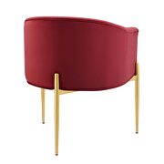 Tufted performance velvet accent chair in maroon by Modway additional picture 6
