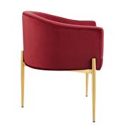 Tufted performance velvet accent chair in maroon by Modway additional picture 7