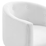 Tufted performance velvet accent chair in white additional photo 4 of 7