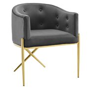 Tufted performance velvet accent dining armchair in charcoal by Modway additional picture 9
