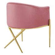 Tufted performance velvet accent dining armchair in dusty rose by Modway additional picture 6