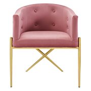 Tufted performance velvet accent dining armchair in dusty rose by Modway additional picture 7