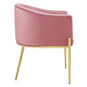 Tufted performance velvet accent dining armchair in dusty rose by Modway additional picture 8