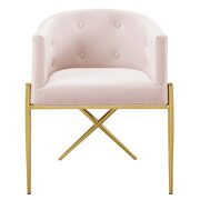Tufted performance velvet accent dining armchair in pink by Modway additional picture 8