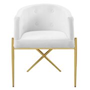 Tufted performance velvet accent dining armchair in white by Modway additional picture 7