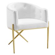 Tufted performance velvet accent dining armchair in white by Modway additional picture 9