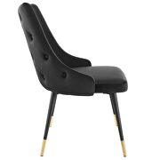 Tufted performance velvet dining side chair in black by Modway additional picture 4