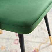 Tufted performance velvet dining side chair in emerald additional photo 2 of 7