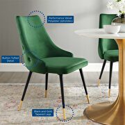 Tufted performance velvet dining side chair in emerald by Modway additional picture 8