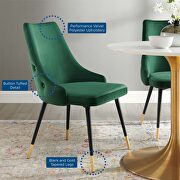 Tufted performance velvet dining side chair in green by Modway additional picture 8