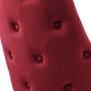 Tufted performance velvet dining side chair in maroon additional photo 3 of 7