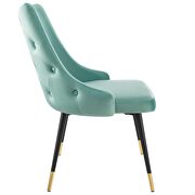 Tufted performance velvet dining side chair in mint additional photo 4 of 7