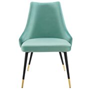 Tufted performance velvet dining side chair in mint additional photo 5 of 7