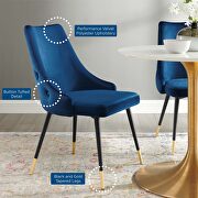 Tufted performance velvet dining side chair in navy by Modway additional picture 8