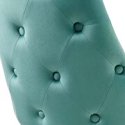 Tufted performance velvet dining side chair in teal additional photo 3 of 7