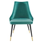 Tufted performance velvet dining side chair in teal additional photo 5 of 7