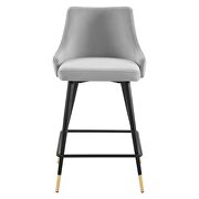 Performance velvet counter stool in light gray by Modway additional picture 8