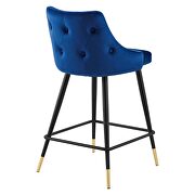 Performance velvet counter stool in navy by Modway additional picture 5