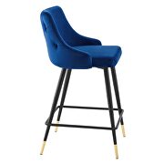 Performance velvet counter stool in navy by Modway additional picture 6