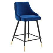 Performance velvet counter stool in navy by Modway additional picture 7
