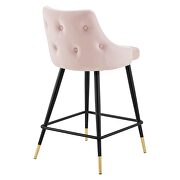 Performance velvet counter stool in pink by Modway additional picture 5
