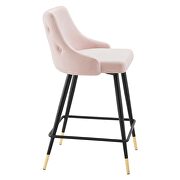Performance velvet counter stool in pink by Modway additional picture 6