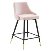 Performance velvet counter stool in pink by Modway additional picture 7
