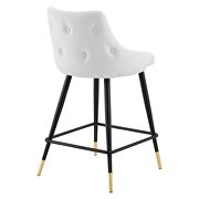 Performance velvet counter stool in white additional photo 5 of 7