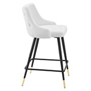Performance velvet counter stool in white by Modway additional picture 6
