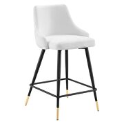 Performance velvet counter stool in white by Modway additional picture 7