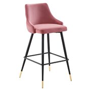 Performance velvet bar stool in dusty rose by Modway additional picture 7