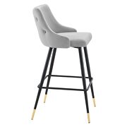 Performance velvet bar stool in light gray by Modway additional picture 6