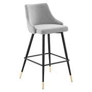 Performance velvet bar stool in light gray by Modway additional picture 7