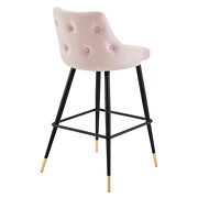 Performance velvet bar stool in pink by Modway additional picture 5