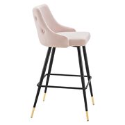Performance velvet bar stool in pink by Modway additional picture 6