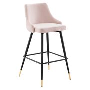 Performance velvet bar stool in pink by Modway additional picture 7