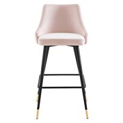 Performance velvet bar stool in pink by Modway additional picture 8