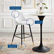 Performance velvet bar stool in white by Modway additional picture 2