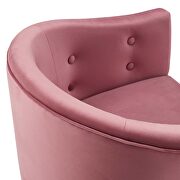 Tufted counter stool in dusty rose additional photo 3 of 7