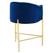 Tufted counter stool in navy additional photo 4 of 7