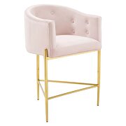 Tufted counter stool in pink by Modway additional picture 4